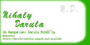 mihaly darula business card